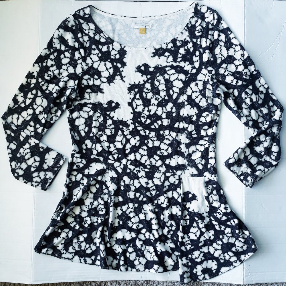 Anthro Leifsdottir Webbed Tales Peplum Top XS